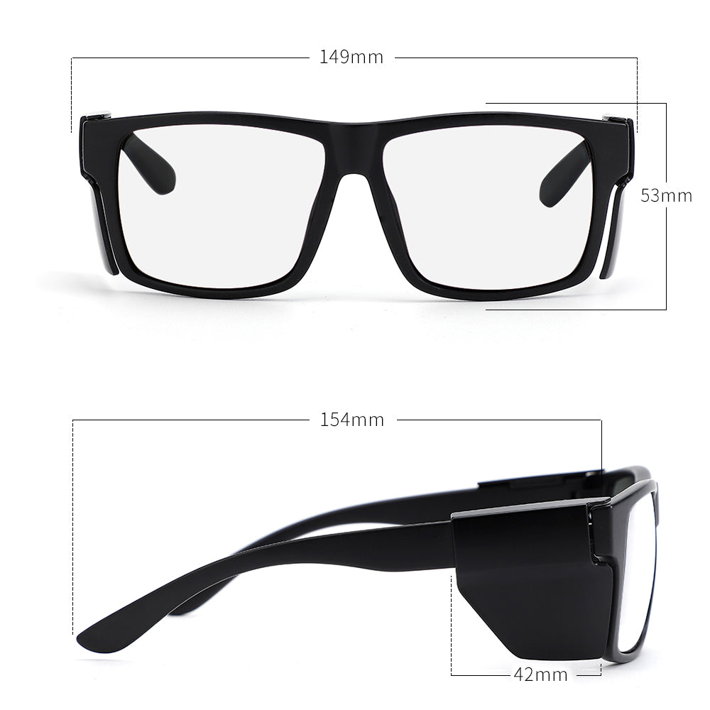 Harley-C Matte Black Frame Safety Anti Fog