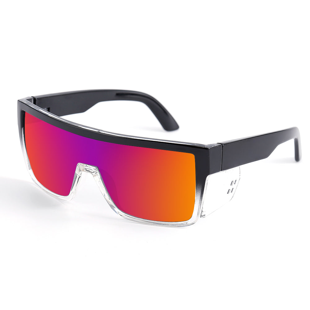 Dempsey-B Clear& Black Two Tone Frame Safety Polarized