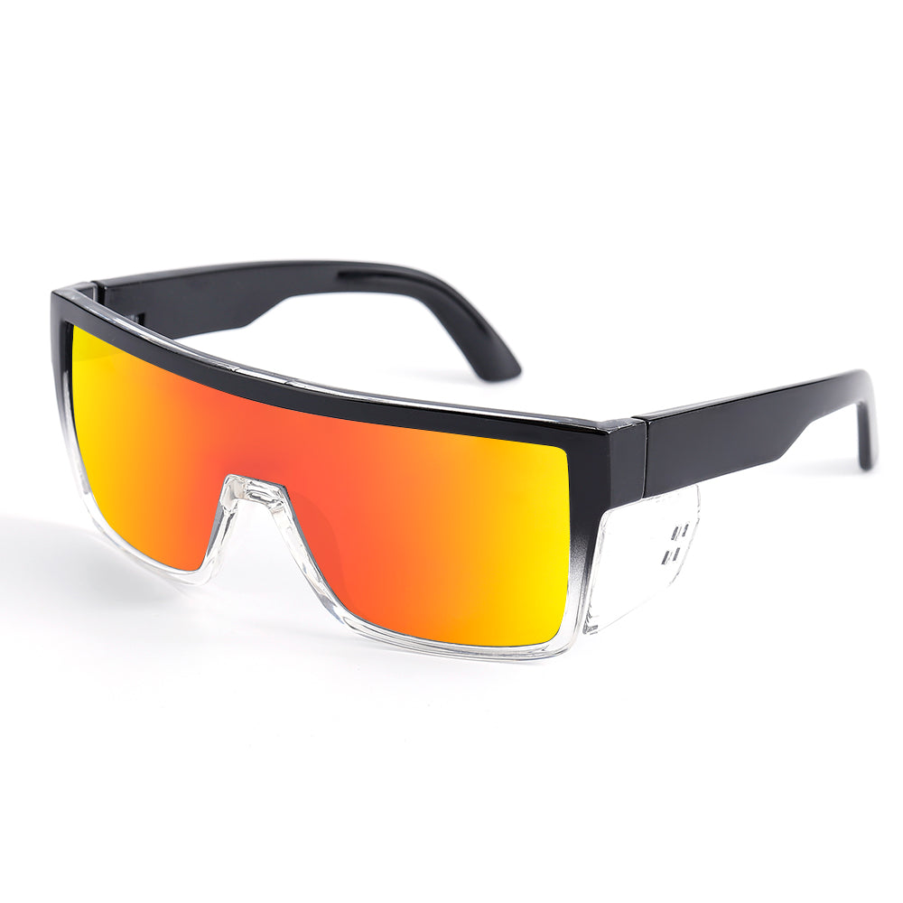Dempsey-B Clear& Black Two Tone Frame Safety Polarized