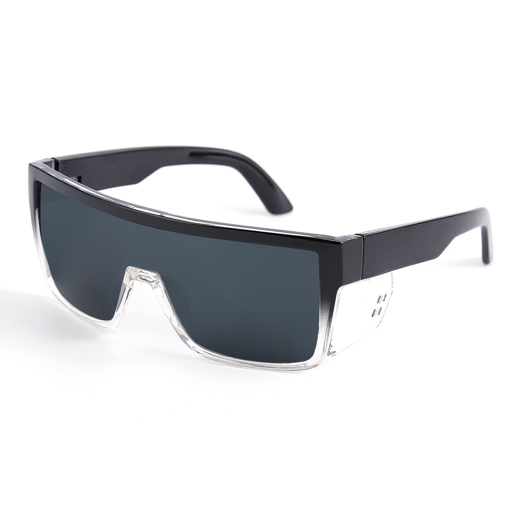 Dempsey-B Clear& Black Two Tone Frame Safety Polarized