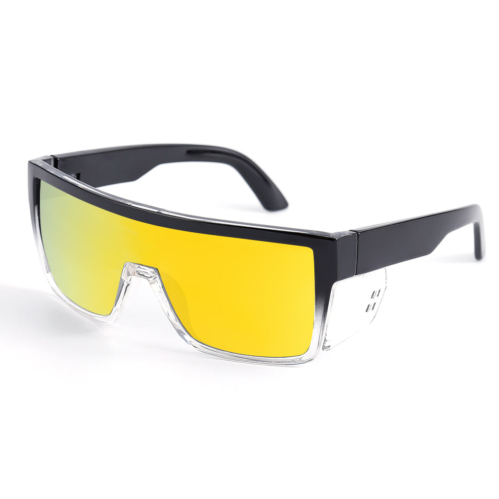 Dempsey-B Clear& Black Two Tone Frame Safety Polarized