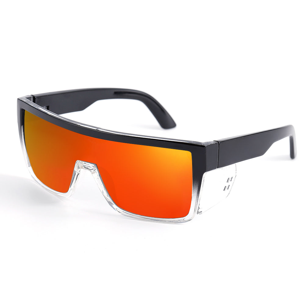 Dempsey-B Clear& Black Two Tone Frame Safety Polarized